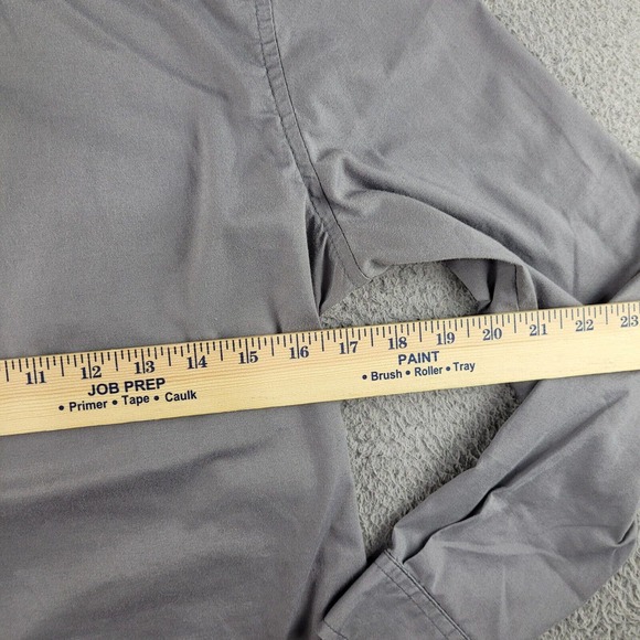 Chef Works Shirt Womens Medium Gray Button Up Cook‎ Kitchen Uniform Slim Fit Top - Picture 7 of 10